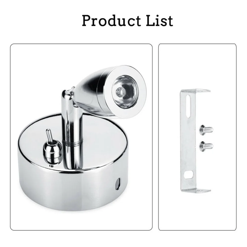 Camper лодка светодиодный чтение светильник супер яркие светодиодные лампы 12 V-24 V 1 Вт светодиодные лампы Запчасти аксессуар