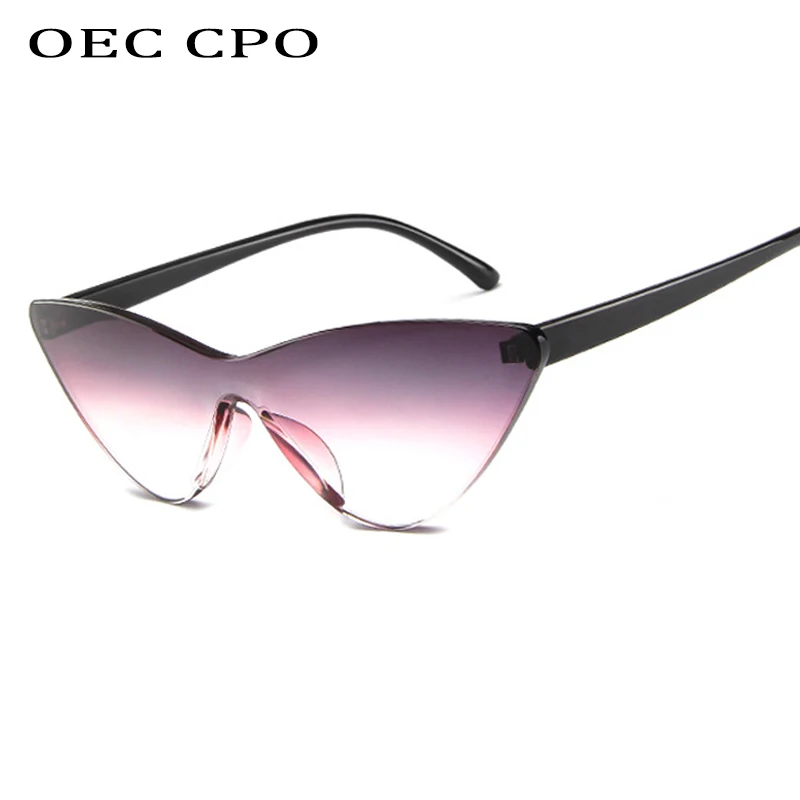 

New Clear Jelly Sunglasses Women Fashion Glasses Siamese Sunglass Personality Cat Eye Sunglasses Tide Party Street shot glasses