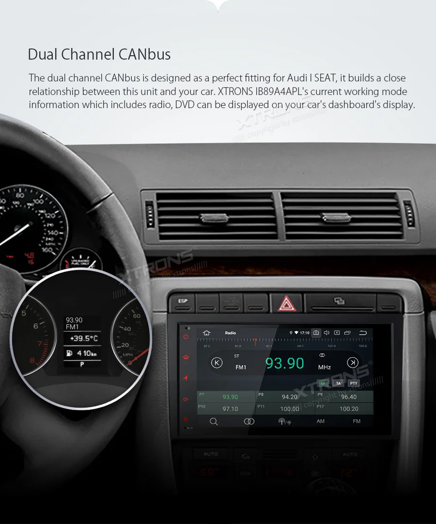 XTRONS " Android 9,0 Восьмиядерный Plug Play дизайн для Audi A4 S4 RS4 2002-2008 gps навигация Автомобильная Мультимедийная система 4G 64G без DVD