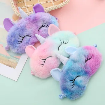 Cartoon Unicorn Party Anime Maschera per dormire Regalo per bambini Benda carina Viaggio Sonno Fascia per gli occhi Ombra Riposo Benda sull'occhio 1
