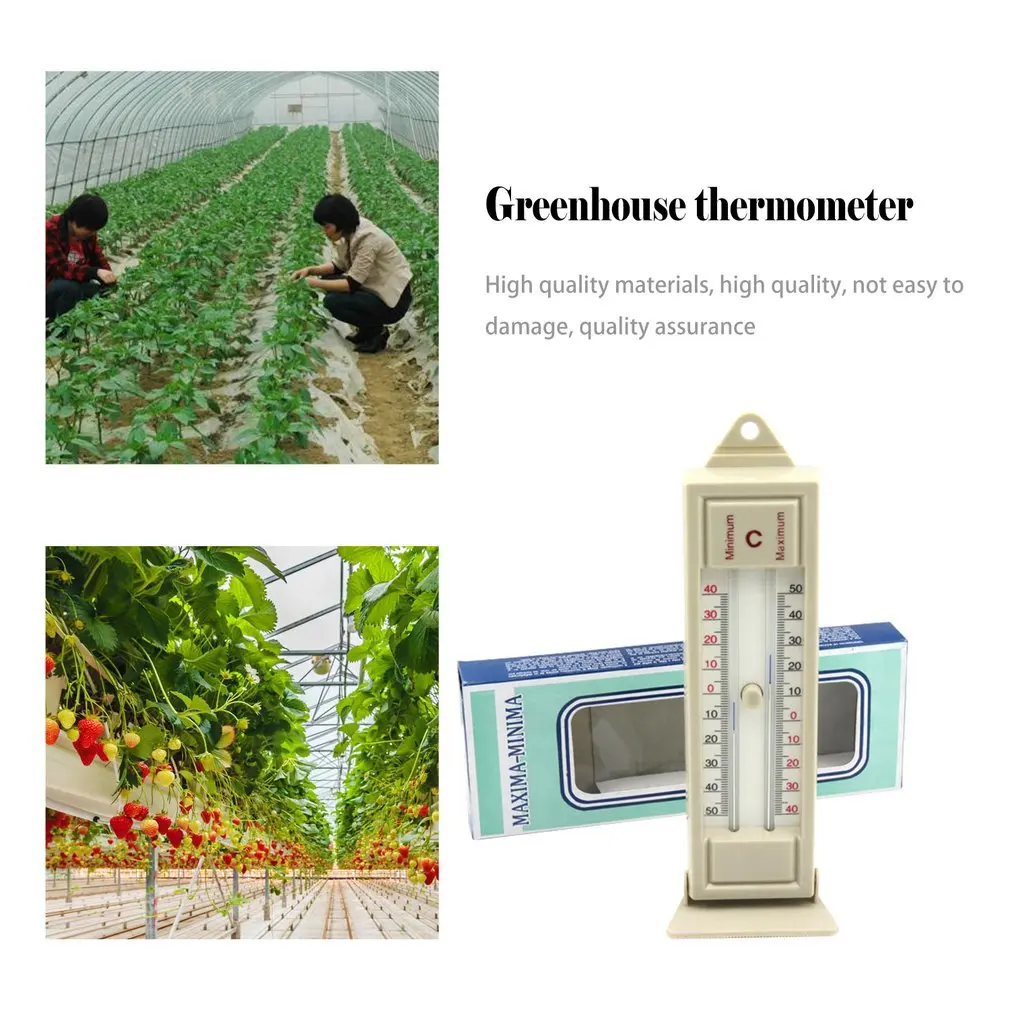 Maximum & Minimum Thermometer Indoor Outdoor Garden Greenhouse