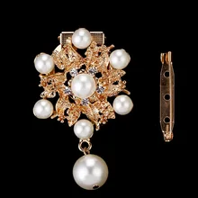 Аксессуары для одежды шарф Пряжка корейский стиль жемчуг Кристалл Брошь высшего класса брошь женский цветок