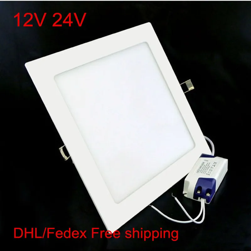 

10Pcs 3w 4w 6w 9w 12w 15w 25W Square LED Panel Light Recessed Kitchen Bathroom Ceiling Lamp 12V 24V LED Downlight + Driver