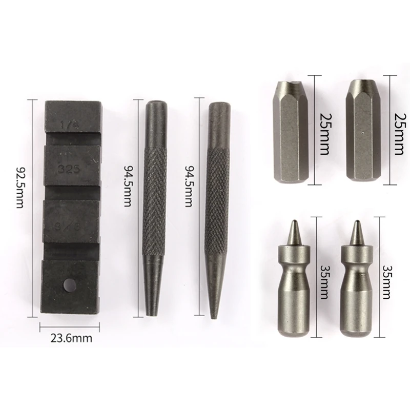 Chainsaw replace parts 6pcs Pocket chainsaw chain punch breaker chainsaw chain repairing aluminum material tools