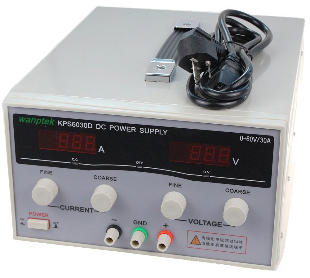 KPS6030D Высокоточный высокомощный регулируемый светодиодный двойной дисплей Импульсный источник питания постоянного тока 220 В ЕС 60 в/30A