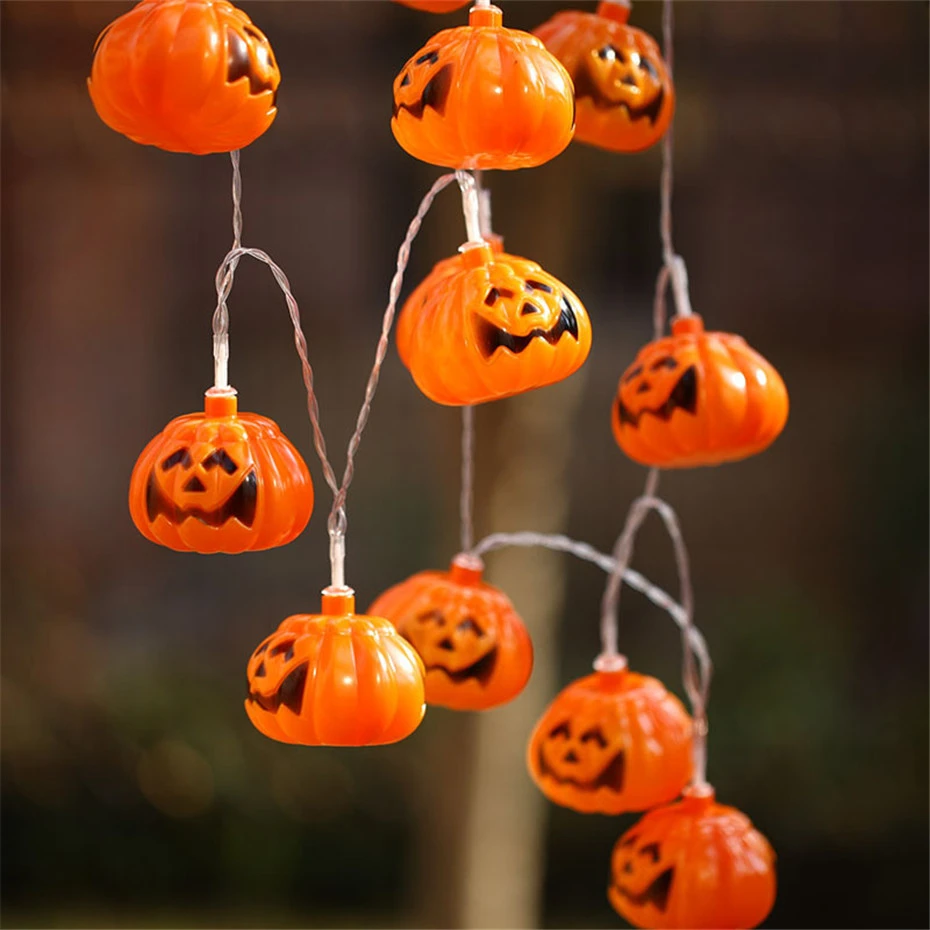 LED latest Halloween pumpkin garland lights battery USB power indoor room party decoration fairy tale light | Освещение