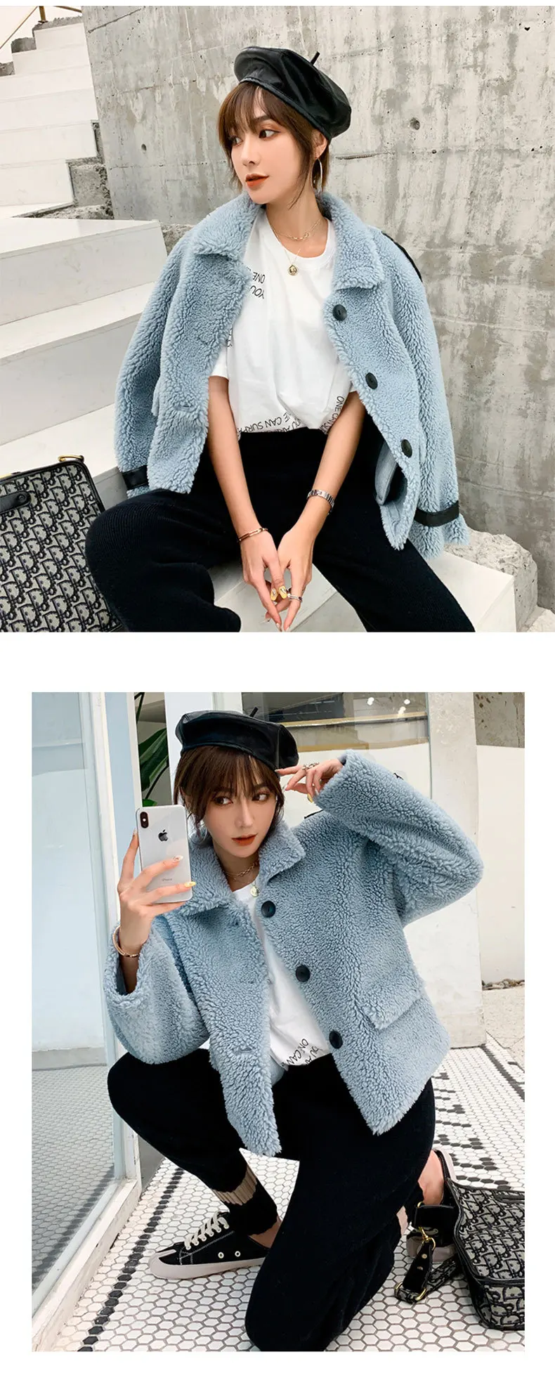 Casual Korean Version New Special Sheep Shearing Faux Fur Coat Female Thicken Lamb Fur Coat Women Short Paragraph ZZZ067