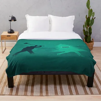 

Funny Christmas Tree Hunted By Lumberjack Throw Blanket Soft Sherpa Blanket Bed Sheet Single Knee Blanket Office Nap Blanket