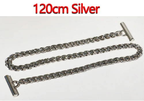 120cm Silver DIY 6 мм золото, серебро, пистолет черный, покрытие бронзового металла замена цепи плечевые ремни для маленькой сумки ручка с OT застежками - Цвет: 120cm Silver