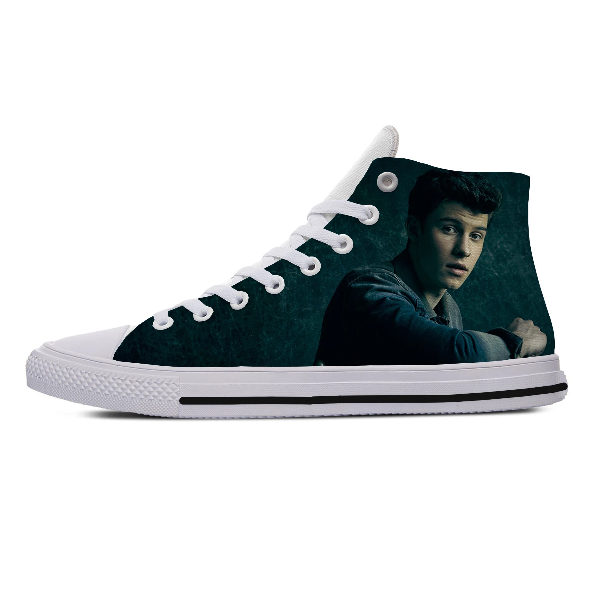 Новинка 2020 женские туфли Shawn Mendes с принтом легкие высокие классические Дышащие