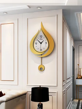 

Golden Large Simple Creative Wall Clock Modern Design Nordic Living Room Wall Clock Silent Relogio Parede Home Watch BA60WC