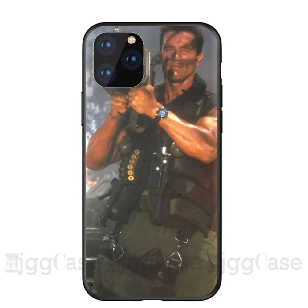 Арнольд Шварценеггер movie Commando 2017 Постер Черный ТПУ Мягкий силиконовый чехол для