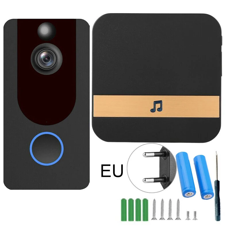 

Wifi Smart Doorbell Home Door Security Infrared Night Vision Intercom Bell Alarm Wifi Doorbell for home diy tools parts 2020