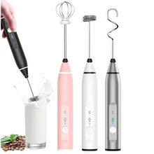 

Milk Frother Mini Handheld Milk Foamer Chargeable Eggbeater Chocolate/Cappuccino Stirrer Portable Blender Kitchen Baking Tool