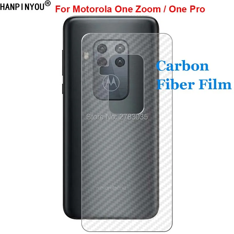 

For Motorola One Zoom / One Pro 6.39" Durable 3D Anti-fingerprint Carbon Fiber Back Film Screen Protector (Not Tempered Glass)
