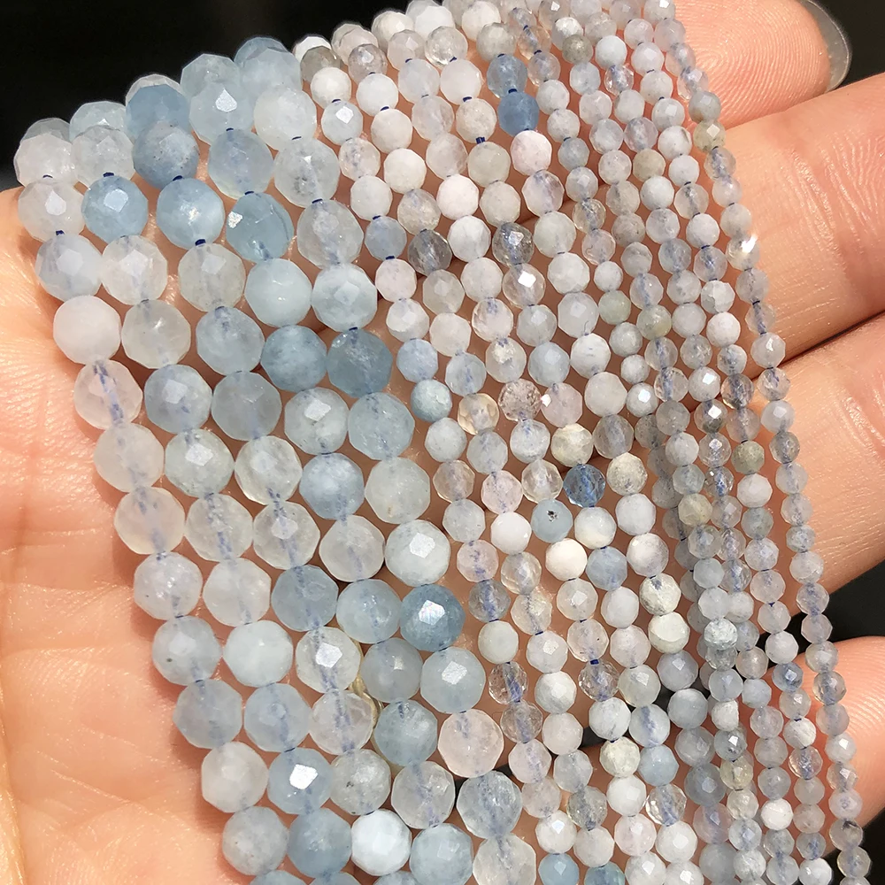Natürliche Facettierte Sonnenstein Labradorit Jaspis Achate Lapislazuli Amazonit Opal Stein Perlen Für DIY Schmuck Machen Armband 15'' – Detail 19
