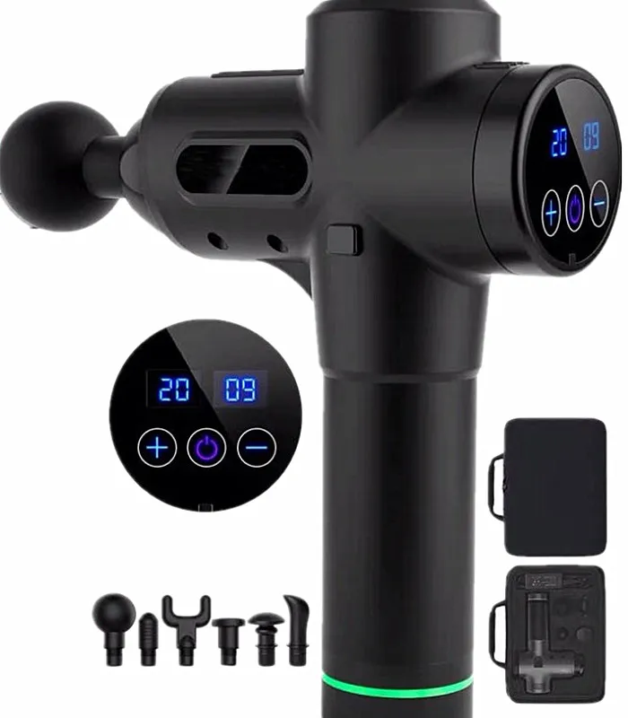 

3300r/min Therapy Guns Massage 3 Speed Massager Muscle Pain Sports Massage Machine Relax Body Slimming Relief 6 Heads With Bag