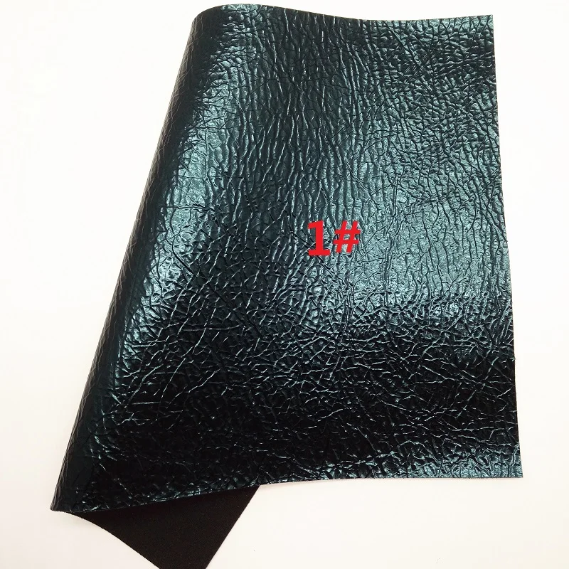 Синяя блестящая ткань, искусственная ткань с металлической змеей, синтетическая кожа, листы ткани для банта A4 21x29 см, мерцающие XM814 - Цвет: 1