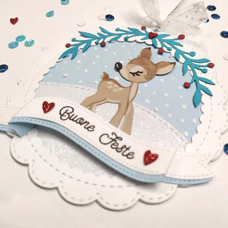

Christmas deer Metal Cutting Dies for Scrapbooking Photo Album Decorative Embossing Paper Card Crafts Die Cut 2019
