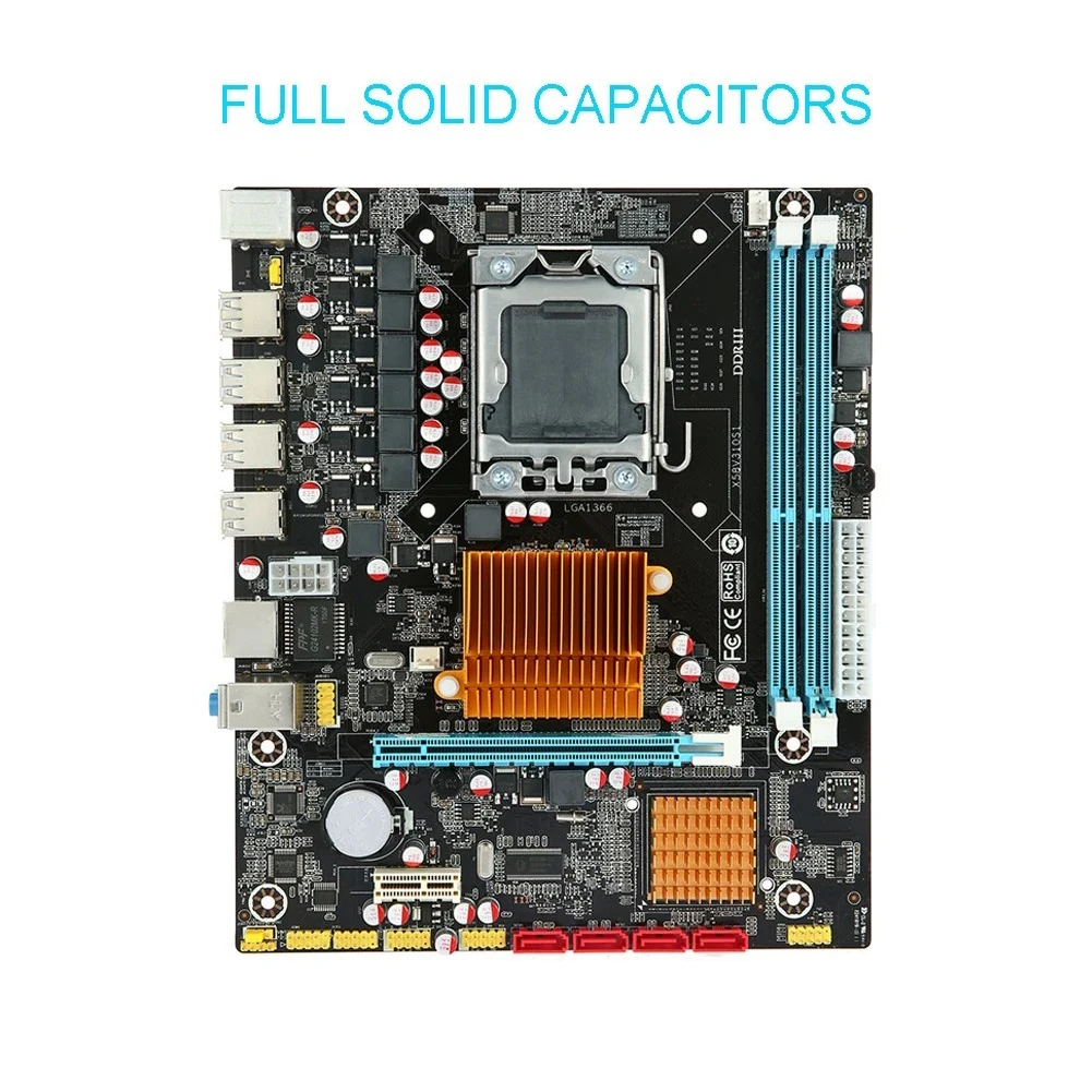 X58-1366 Accessories Durable DDR3 Professional Dual Channel Desktop CPU Stable Single ECC Memory Motherboard Set Replacement