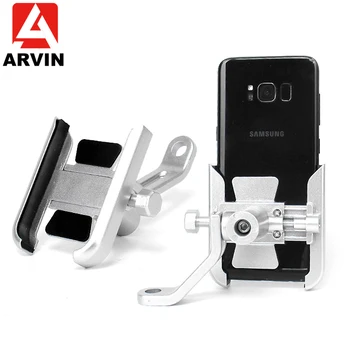 

Aluminum Mountain Motorcycle Bicycle Handlebar Phone Holder Adjustable Motorcycle Rearview Mirror Cellphone Mount For iPhoneX XR