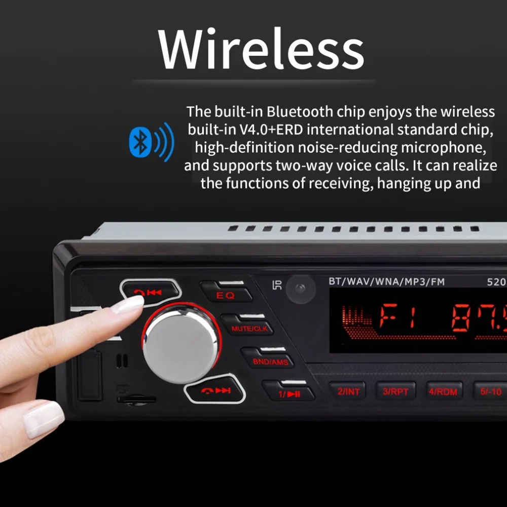 520UT Bluetooth стерео Авто Медиа MP3 плеер RC управление камера заднего вида дистанционное управление Автомобильная камера заднего вида