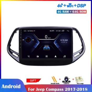 

10.1 inch Android Multimedia Player For Jeep Compass 2017-2018 Car Radio Stereo Navigation DSP Touch IPS Screen Wifi Bluetooth