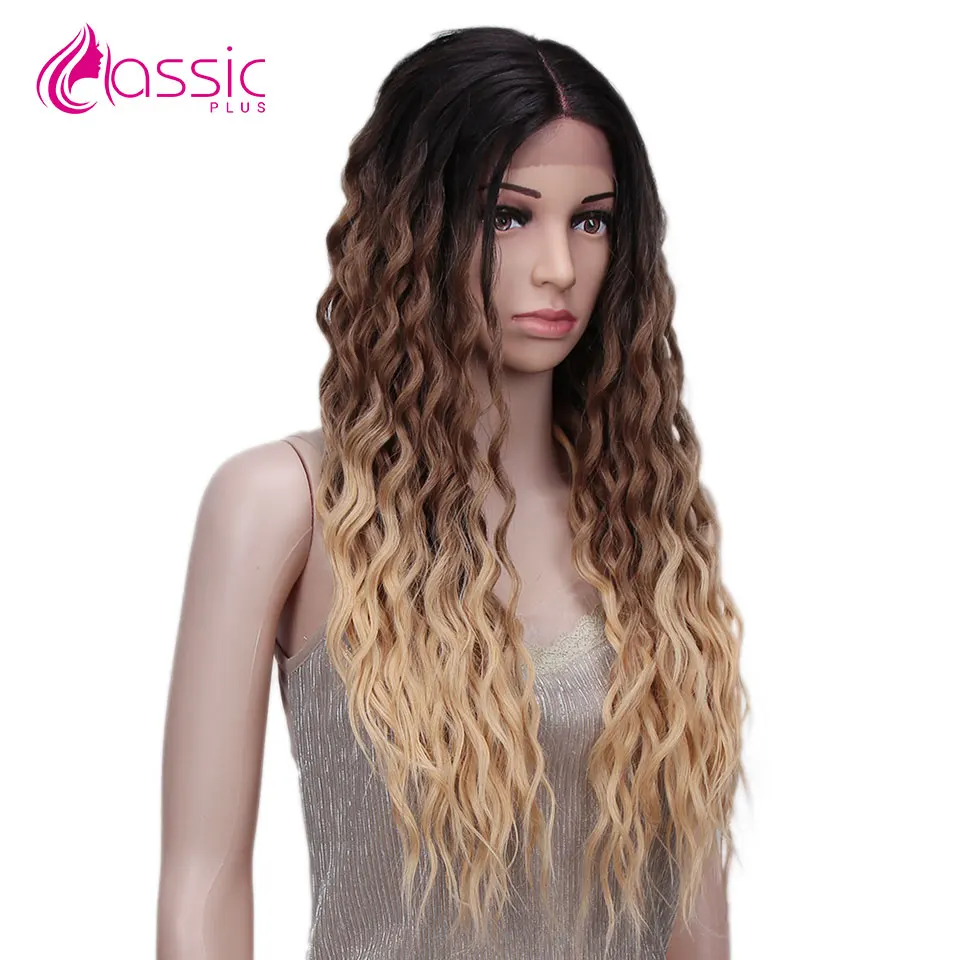 Розовый синтетический парик на кружеве для женщин косплей парик 28 дюймов длинные волнистые вьющиеся пастельные Омбре термостойкие модные парики классический плюс