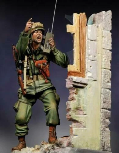 1/24 Airborne(с стеной) каучуковая фигурка строительный комплект