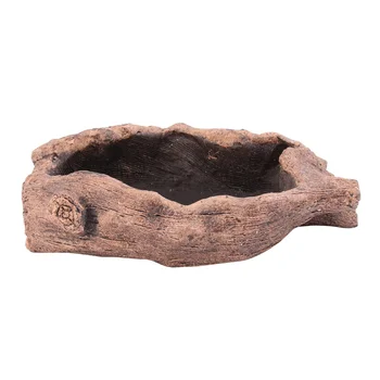 

1Pc Creative Imitated Tree Root Fleshiness Flower Pot Root Carving Fleshiness Platter Home Decor for Home Office (Random Color)