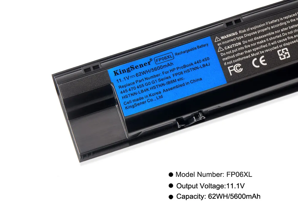 KingSener 11 1 В 5600 мАч FP06 Аккумулятор для ProBook 440 445 450 470 455 G0 G1 Series 707617 421 708457 001 708458 FP06XL