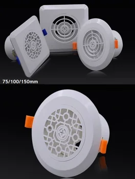 

Plastic ABS White Air Vent Grille Spring Click On Adjustable Air Conditioner Ceiling Ventilation Square Round 3" 4" 5"