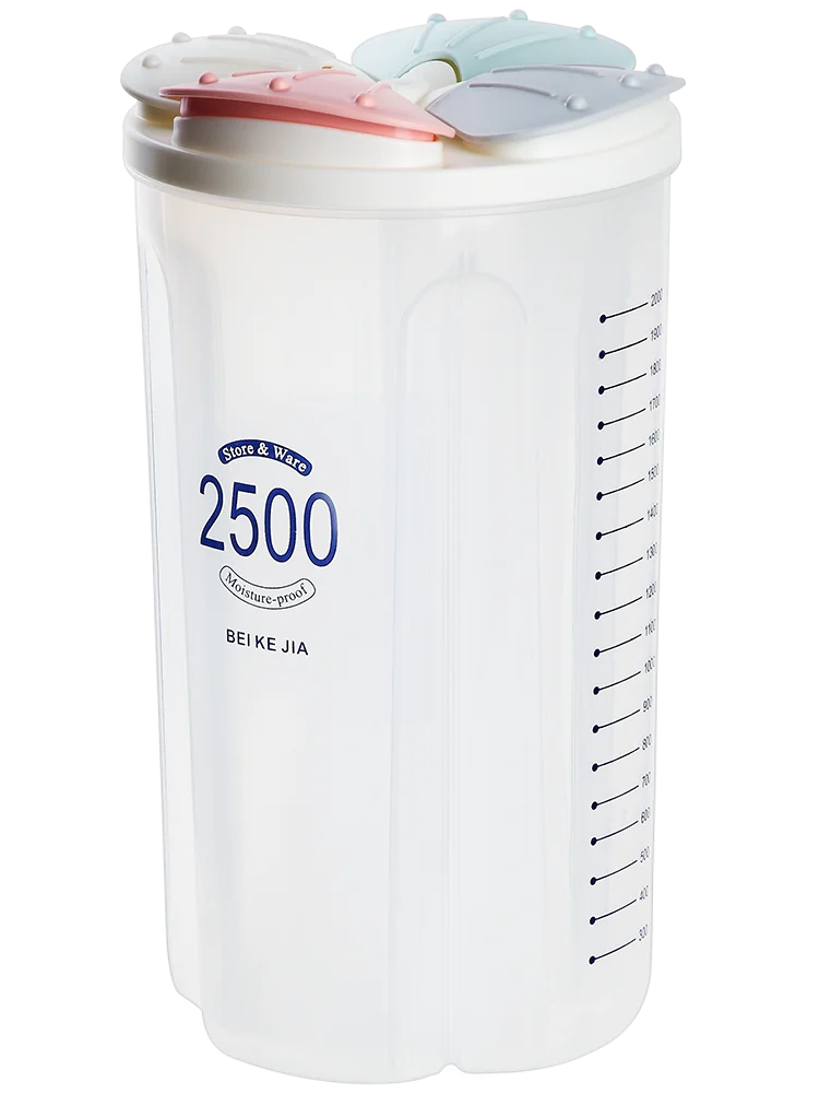Разделенный резервуар для хранения зерна прозрачный пластиковый кофе в зернах коробка для хранения еды для перекуса кухонная емкость для хранения пищи герметичная банка