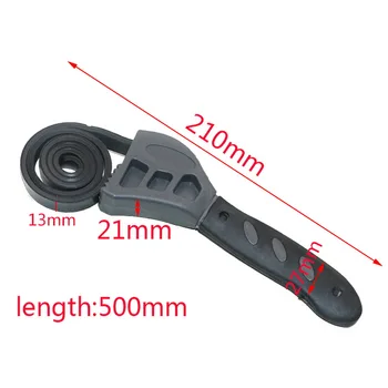

by dhl 50pcs 500mm Rubber Strap Wrench Universal Black Wrench Adjustable Spanner For Any Shape Opener Tool Car Repair Tools