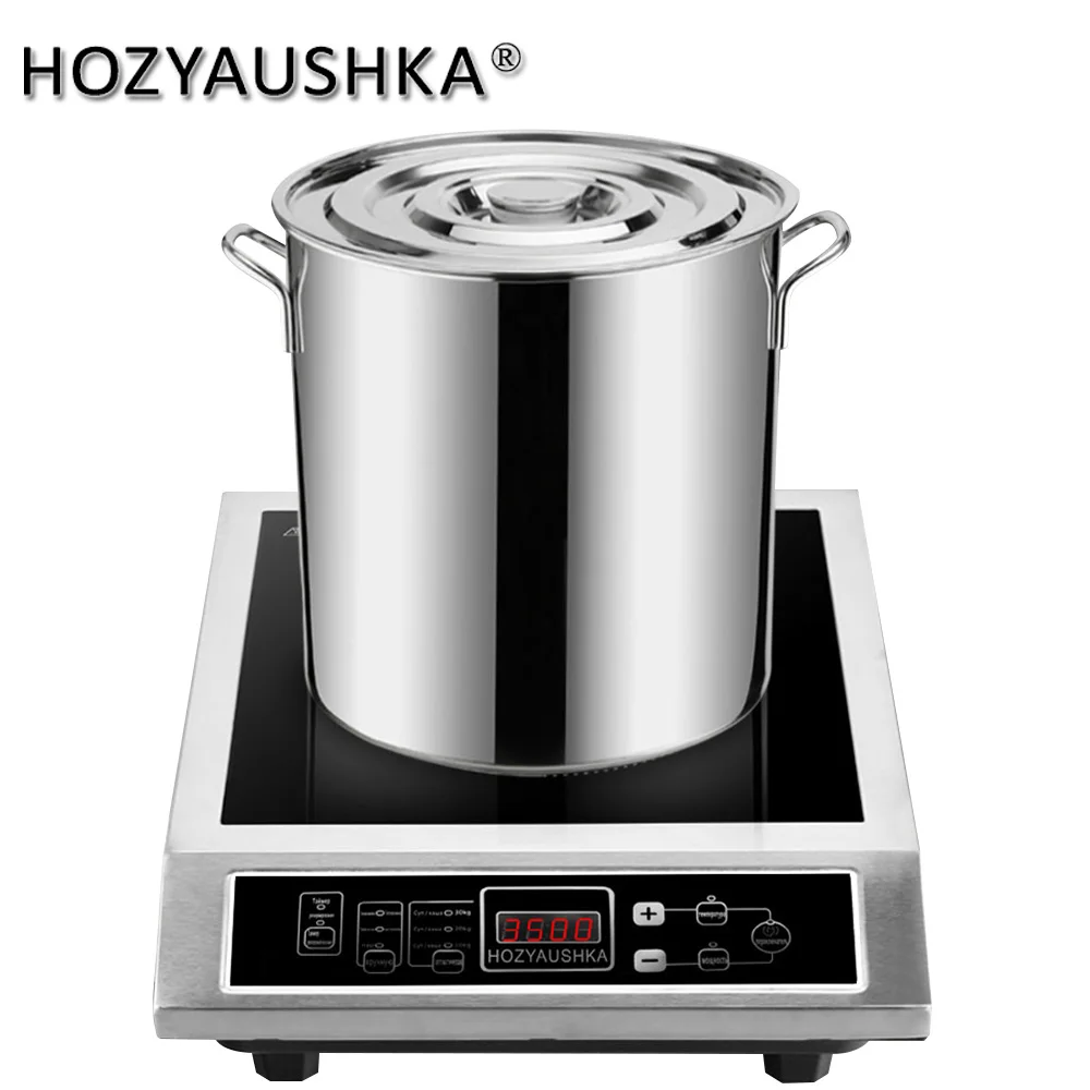 3500W home high power Induction Cooker commercial flat desktop button stainless steel soup stir-fry for induction cooker