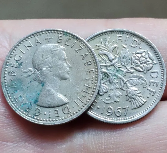 19 5 мм Великобритания 100% настоящая памятная монета оригинальная