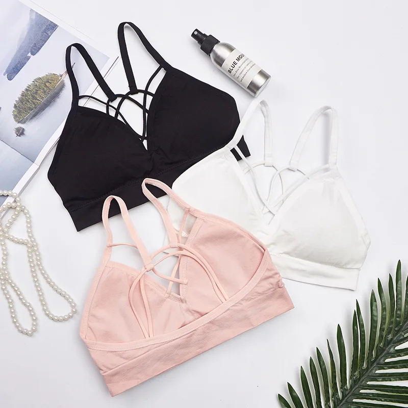 Women lingerie bra women tube tops women tube top seamless crop top wrapped chest underwear cross female sports bra fitness lingerie sexy intimates bandeau