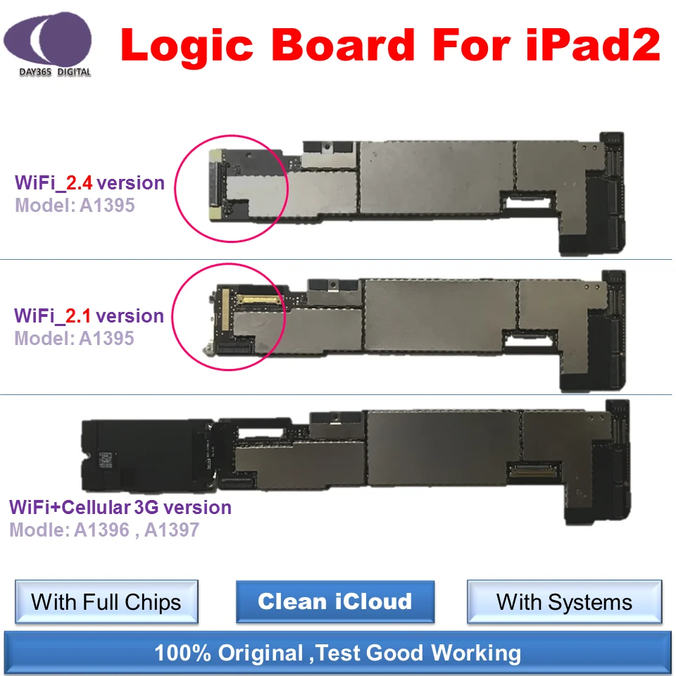 ICloud бесплатно разблокированный ipad 2 главные логические платы Материнская плата