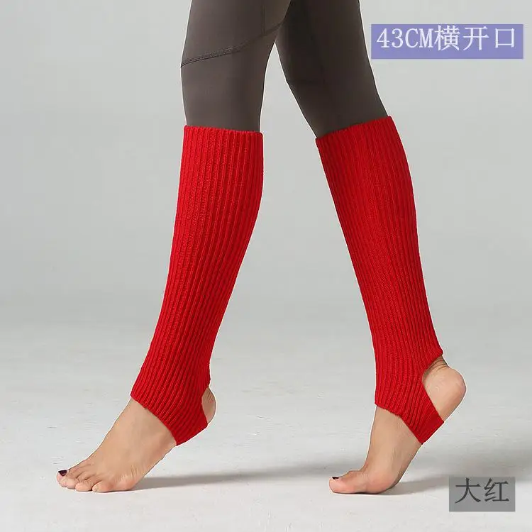 Латинские танцевальные ножки набор защитной шерсти Вязание движение балет теплый Йога со штрипками гетры - Цвет: 5