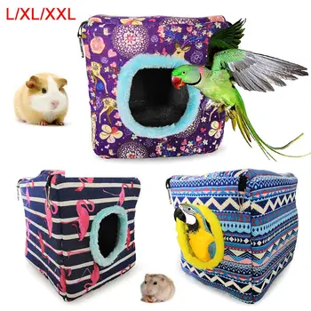 

Pet Bird Parrot Winter Warm Flamingo Sika Deer Hanging Nests Hammock House Bed