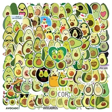 Graffiti cœur pour fille, 100 pièces, dessin animé avocat, pour étui de téléphone portable, jouet de moto, autocollant étanche mignon, vente en gros