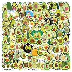 Graffiti cœur pour fille, 100 pièces, dessin animé avocat, pour étui de téléphone portable, jouet de moto, autocollant étanche mignon, vente en gros 