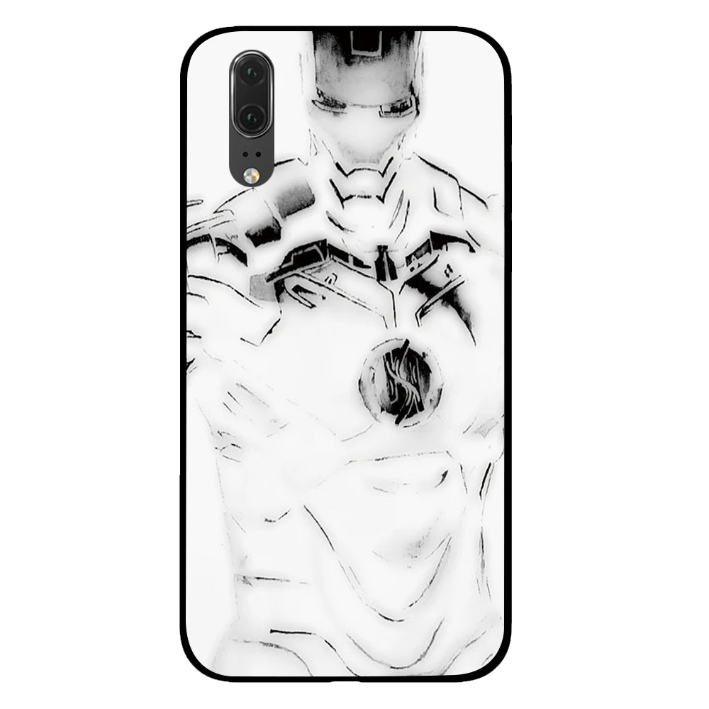 Черный чехол для телефона Tony Stark Marvel iron man для huawei P30 P20 mate 10 20 Pro Lite Nova 3 4 3i - Цвет: 2