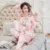 Атласная шелковая пижама для женщин Комплект пижамы Кнопка Pigiama Donna pjs Winter Mujer Pijama Пижамы Пижамы Pizama Damska 2 шт.