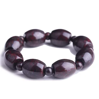 

Natural Bloodstone magnetic Jade Elastic Bracelet Charm Jewellery Fashion Hand-Carved Man Woman Luck Amulet Gifts