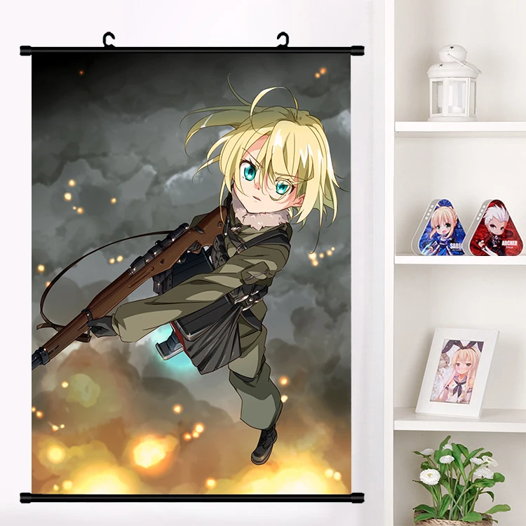 Аниме Youjo Senki Saga of Tanya the Evil Tanya Degurechaff настенный плакат с прокручивающейся стенкой коллекция домашнего декора искусство