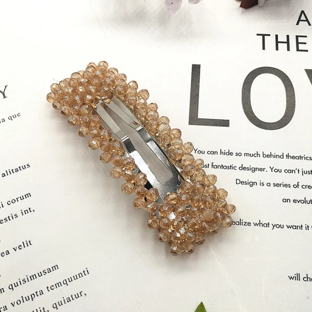 1 шт. Bling прямоугольный Хрустальный заколки Головные уборы Для женщин брошь из горного хрусталя для девочек заколки невидимки для волос заколка для волос Инструменты для укладки волос аксессуары