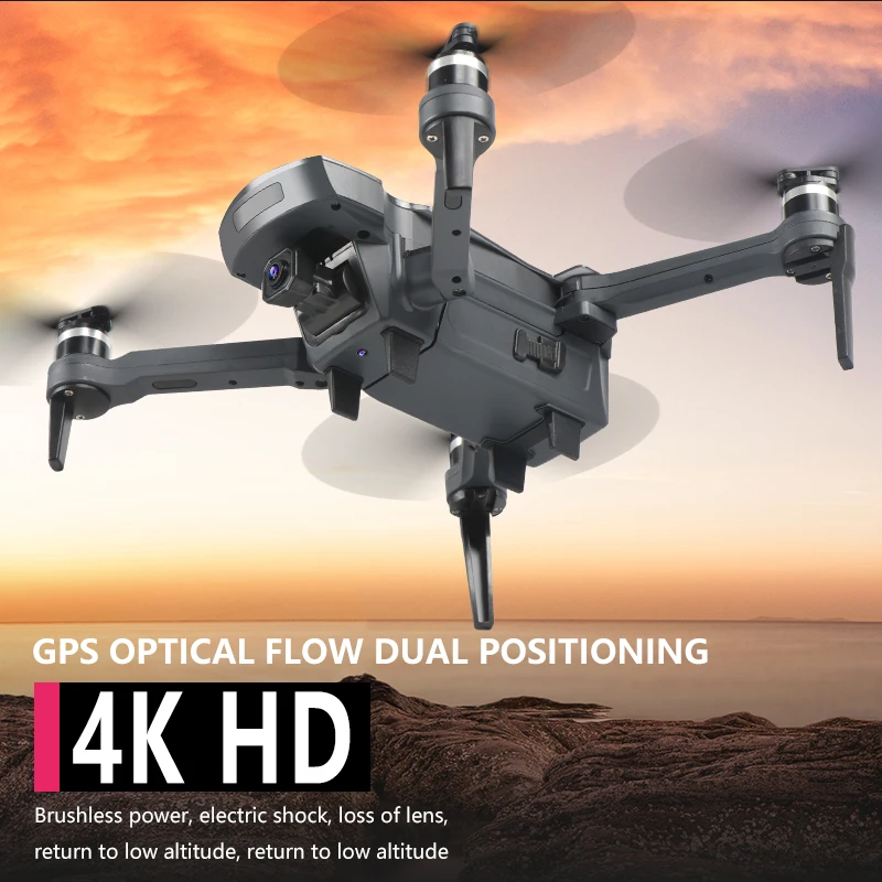 Дрон K20 с бесщеточным двигателем 5G gps 4K HD Двойная камера Профессиональный складной Квадрокоптер 1800 м радиоуправляемая игрушка подарок для мальчика