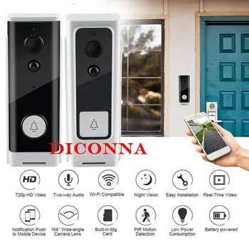 

Wireless WiFi DoorBell Smart Video Phone Visual Intercom Secure Camera Door Bell
