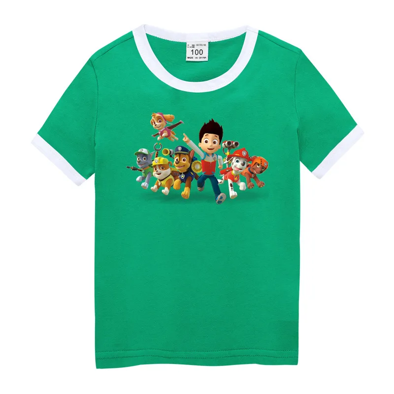 

BOY'S Short-sleeved T-shirt 2019 New Style Summer Childrenswear Big Boy Korean-style Cartoon Trend Pure Cotton Casual Tops